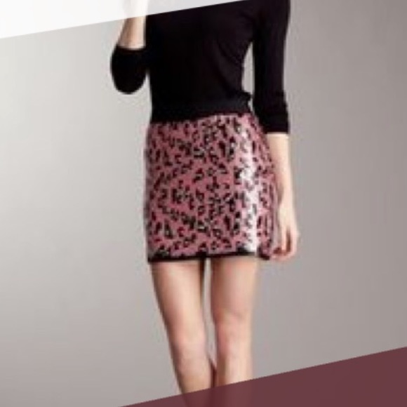 BCBG Leopard Print Sequin Skirt size XS - Picture 7 of 7